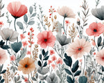Soft wildflower pattern cross stitch kit for beginners