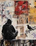 Solitude and crows cross stitch kit for beginners