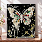 Sparkling pearl butterfly pearl diamond painting kit for beginners