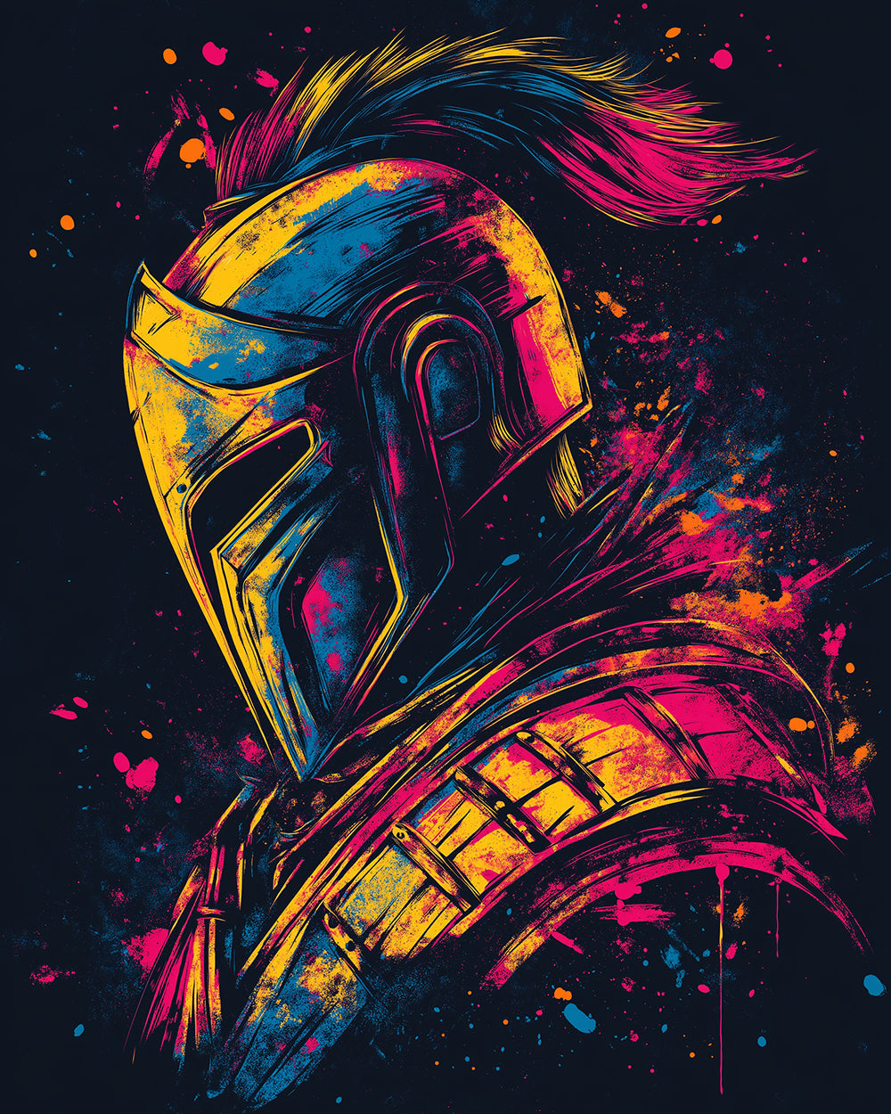 Spartan helmet graffiti cross stitch kit for beginners