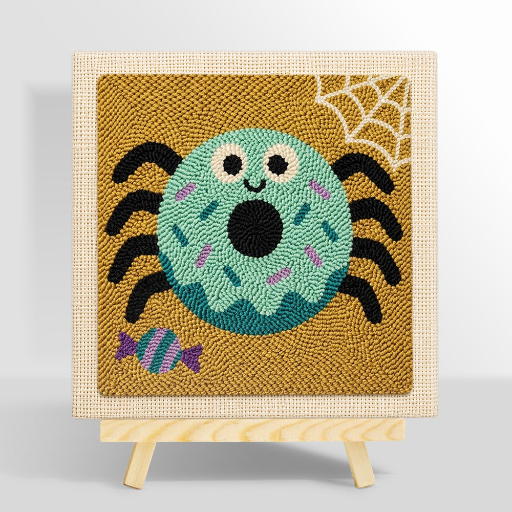 Spider donut punch needle kit for beginners