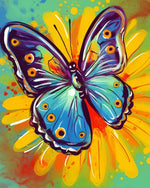 Splash paint butterfly cross stitch kit for beginners