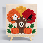 Spooky autumn tree punch needle kit for beginners