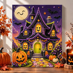 Spooky haunted house pearl diamond painting kit for beginners
