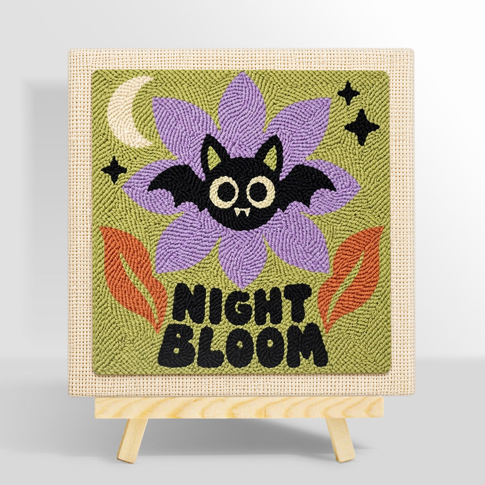Spooky night bloom punch needle kit for beginners