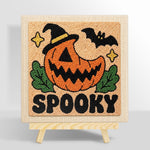 Spooky pumpkin jack punch needle kit for beginners