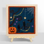 Spooky tree and ravens punch needle kit for beginners