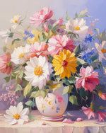 Spring floral arrangement cross stitch kit for beginners