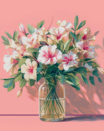 Spring floral bouquet cross stitch kit for beginners