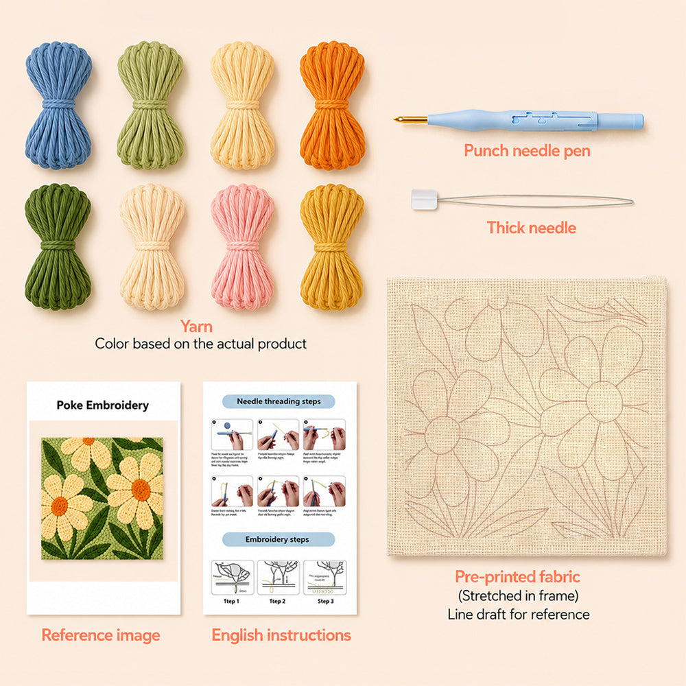 Square Punch Needle Kit Accessories Display