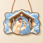 Stable holy blessing paint by numbers door hanger finished design