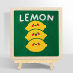 Stack of three cute lemons punch needle kit for beginners