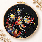 Star and coral koi embroidery kit