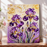 Starry iris blooms pearl diamond painting kit for beginners