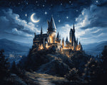 Starry night magic castle cross stitch kit for beginners