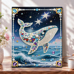 Starry ocean whale pearl diamond painting kit for beginners