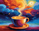 Starry sky coffee art cross stitch kit for beginners