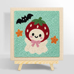 Strawberry ghost punch needle kit for beginners