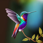 Stunning iridescent hummingbird cross stitch kit for beginners