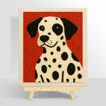 Stylish dalmatian portrait punch needle kit for beginners