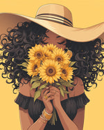 Sunflower beauty cross stitch kit for beginners