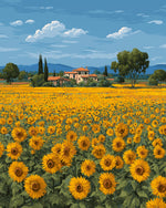 Sunflower countryside cross stitch kit for beginners