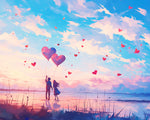 Sweet lakeside romance cross stitch kit for beginners
