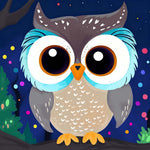Sweet night owl cross stitch kit for beginners