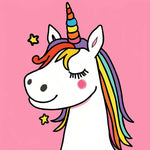 Sweet sleepy unicorn cross stitch kit for beginners