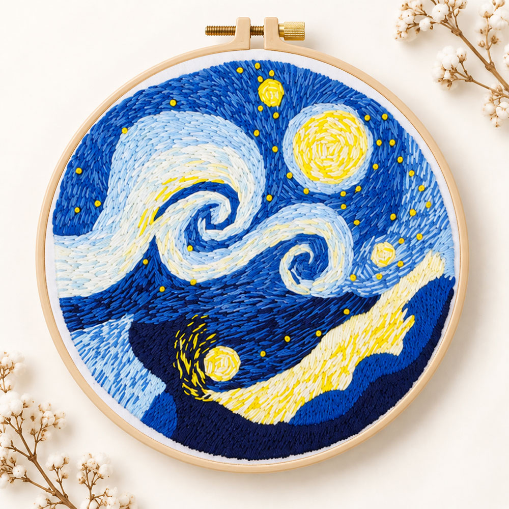 Swirling starry sky art embroidery kit