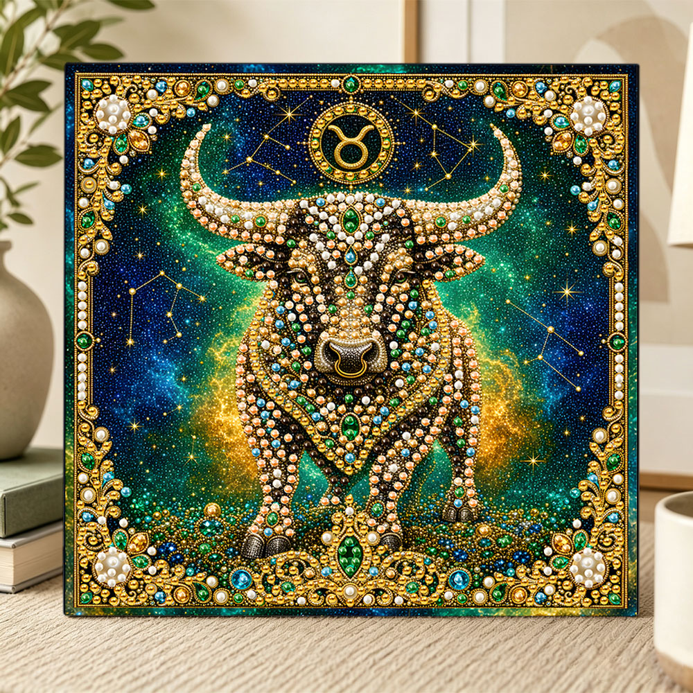 Taurus bull pearl diamond painting kit for beginners