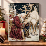 Tender moment with reindeer pearl diamond painting kit for beginners