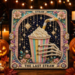 The last straw skeleton drink pearl diamond painting kit for beginners