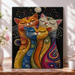 Three dreamy pearl cats pearl diamond painting kit for beginners