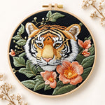 Tiger and peach blossoms embroidery kit