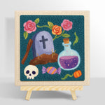 Tombstone floral art punch needle kit for beginners