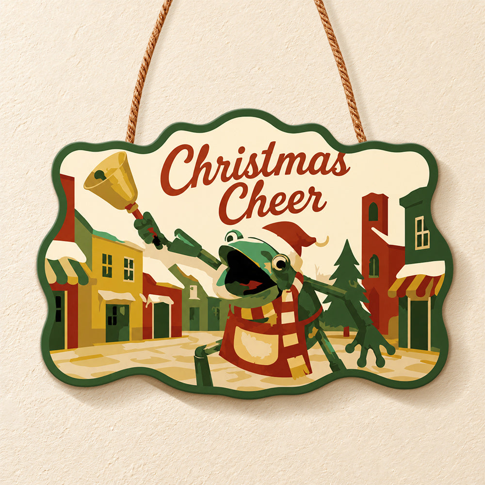 Town bell celebration paint by numbers door hanger finished design