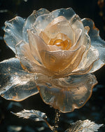 Transparent crystal rose cross stitch kit for beginners