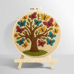 Tree of life with colorful butterflies punch needle kit for beginners