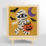 Trick or treat mummy punch needle kit for beginners