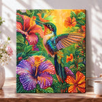 Tropical hummingbird pearl diamond painting kit for beginners