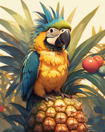 Tropical macaw parrot cross stitch kit for beginners