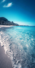 Turquoise coastal shore cross stitch kit for beginners