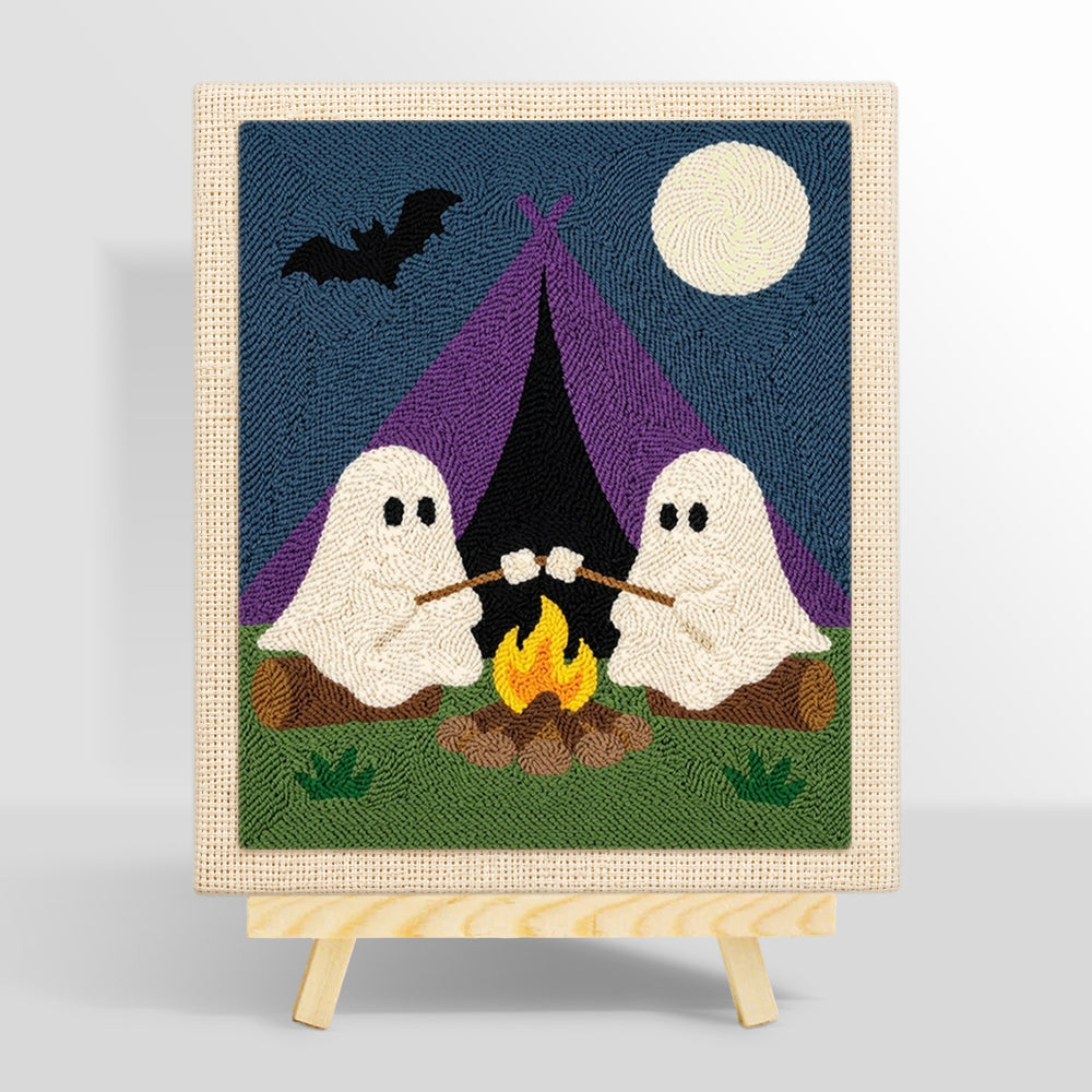 Two ghosts camping punch needle kit for beginners