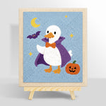 Vampire duck halloween style punch needle kit for beginners