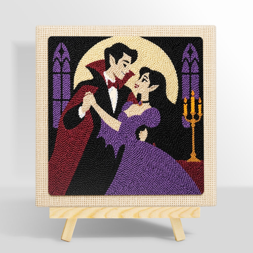 Vampire midnight dance punch needle kit for beginners