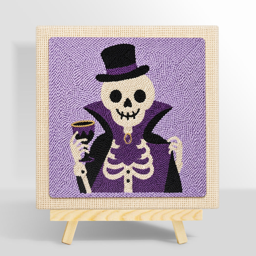 Vampire skeleton punch needle kit for beginners