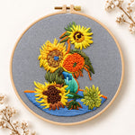 Van gogh sunflower art embroidery kit