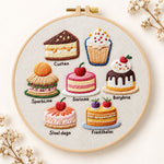 Variety of little cakes embroidery kit
