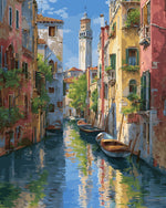 Venice canal view cross stitch kit for beginners